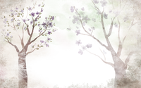 Échantillon, Design FC176, Papier peint panoramique Floral Création - Collection 1 - Sur mesure