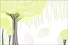 Design FC220 — Papier peint Arbres stylises tourbillon vert pale — Novomur
