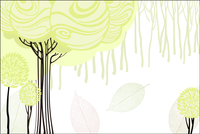 Échantillon, Design FC220, Papier peint panoramique Arbres Décoratifs - Sur mesure