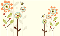 Échantillon, Design FC315, Papier peint panoramique Liberty Floral Ditsy - Collection 1 - Sur mesure