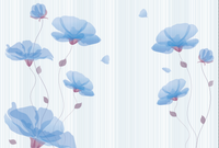 Échantillon, Design FC355, Papier peint panoramique Floral Petites Fleurs - Sur mesure