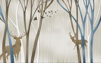 Échantillon, Design FC510, Papier peint panoramique Animaux Forêt - Collection 2 - Sur mesure