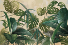 Design L0005 — Papier peint Feuillage tropical dense monstera — Novomur