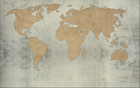 Design L0615 — Papier peint Carte monde vintage marron fond texture — Novomur