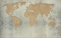 Échantillon, Design L0615, Papier peint panoramique Carte du Monde - Collection 2 - Sur mesure