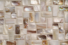 Design L0724 — Papier peint Mosaique nacre rose et beige — Novomur