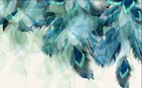 Échantillon, Design L0765, Papier peint panoramique Plumes - Collection 3 - Sur mesure