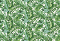 Échantillon, Design L0943, Papier peint panoramique Palmier Tropical Vert - Collection 2 - Sur mesure