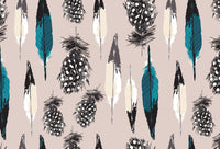 Échantillon, Design SD0063, Papier peint panoramique Plumes - Sur mesure