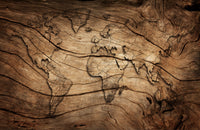 Échantillon, Design SD0142, Papier peint panoramique Carte du Monde - Sur mesure
