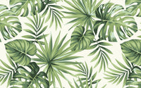 Échantillon, Design SD0468, Papier peint panoramique Palmier Tropical Vert - Collection 4 - Sur mesure