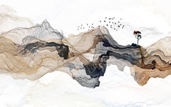 Papier peint panoramique Paysage Montagne Réaliste - Sur mesure