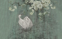 Échantillon, Design SD0551, Papier peint panoramique Magnolia & Oiseaux - Sur mesure