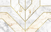 Échantillon, Design SK0049, Papier peint panoramique Marbre Géométrique - Sur mesure