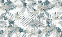 Échantillon, Design SK0101, Papier peint panoramique Palmier Tropical Vert - Collection 4 - Sur mesure