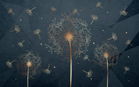Échantillon, Design SK0441, Papier peint panoramique Art Déco Éventails et Or - Collection 2 - Sur mesure