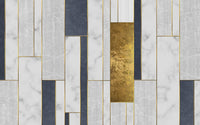 Échantillon, Design SK0539, Papier peint panoramique Marbre Géométrique - Sur mesure