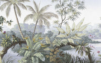 Échantillon, Design SK0551, Papier peint panoramique Palmier Tropical & Jungle Dense - Sur mesure