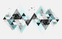 Échantillon, Design SK0638, Papier peint panoramique Géométrique Triangles et Losanges - Collection 2 - Sur mesure
