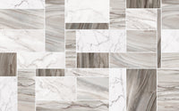 Échantillon, Design SK0647, Papier peint panoramique Marbre Géométrique - Sur mesure