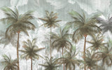 Échantillon Papier peint Palmier Tropical Vintage Sépia - Sur mesure — SK0694