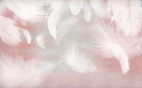 Échantillon, Design SK0739, Papier peint panoramique Plumes - Sur mesure