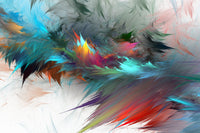 Échantillon, Design SK0754, Papier peint panoramique Plumes - Sur mesure