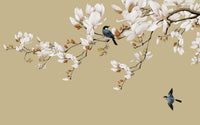 Échantillon, Design SK0777, Papier peint panoramique Cerisier Blanc et Prunier - Sur mesure