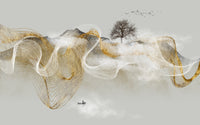 Échantillon, Design SK0843, Papier peint panoramique Arbres Décoratifs - Sur mesure