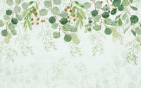 Échantillon, Design SK0858, Papier peint panoramique Eucalyptus Botanique Sauge - Sur mesure