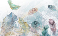 Échantillon, Design SK0997, Papier peint panoramique Plumes - Sur mesure