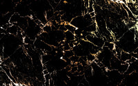 Échantillon, Design SL0034, Papier peint panoramique Marbre Noir et Or Luxe - Collection 1 - Sur mesure