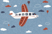 Échantillon, Design SL0046, Papier peint panoramique Avions et Véhicules Enfant - Sur mesure
