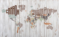 Échantillon, Design SL0067, Papier peint panoramique Carte du Monde - Collection 2 - Sur mesure