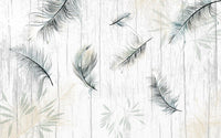 Échantillon, Design SL0109, Papier peint panoramique Plumes - Collection 3 - Sur mesure