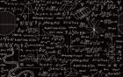 Design SL0117 — Papier peint Tableau noir formules denses craie blanche — Novomur