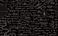 Échantillon, Design SL0117, Papier peint panoramique Tableau Noir Mathématiques - Sur mesure