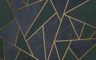 Design SL0128 — Papier peint Triangles bleu marine dores art deco — Novomur