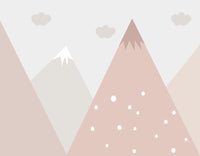 Échantillon, Design SL0147, Papier peint panoramique Montagne Scandinave Enfant - Sur mesure