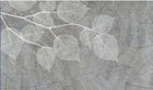 Design SL0168 — Papier peint Branche feuilles transparentes blanches gris — Novomur