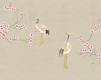 Échantillon, Design SL0203, Papier peint panoramique Cerisier Rose - Sur mesure