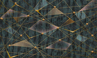 Échantillon, Design SL0234, Papier peint panoramique Géométrique Triangles et Losanges - Collection 4 - Sur mesure