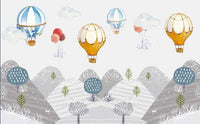 Échantillon, Design SL0258, Papier peint panoramique Montgolfières Enfant - Sur mesure