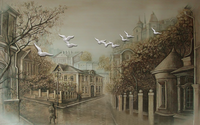 Échantillon, Design SL0292, Papier peint panoramique Architecture et Villes - Sur mesure