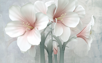 Échantillon, Design SL0298, Papier peint panoramique Floral Pivoines et Roses - Collection 1 - Sur mesure