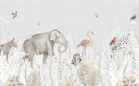 Échantillon, Design SL0327, Papier peint panoramique Safari Enfant - Sur mesure