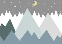 Échantillon, Design SL0370, Papier peint panoramique Montagne Scandinave Enfant - Sur mesure