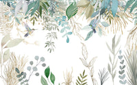 Échantillon, Design SL0373, Papier peint panoramique Eucalyptus Botanique Sauge - Sur mesure