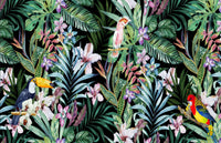 Échantillon, Design SL0377, Papier peint panoramique Palmier Tropical & Jungle Dense - Sur mesure