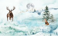 Échantillon, Design SL0395, Papier peint panoramique Forêt Pins et Sapins - Collection 1 - Sur mesure